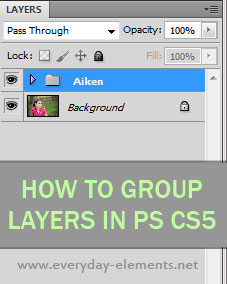 Grouping Layers in Photoshop CS5