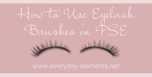 How to Use Eyelash Brushes in Photoshop {Elements}