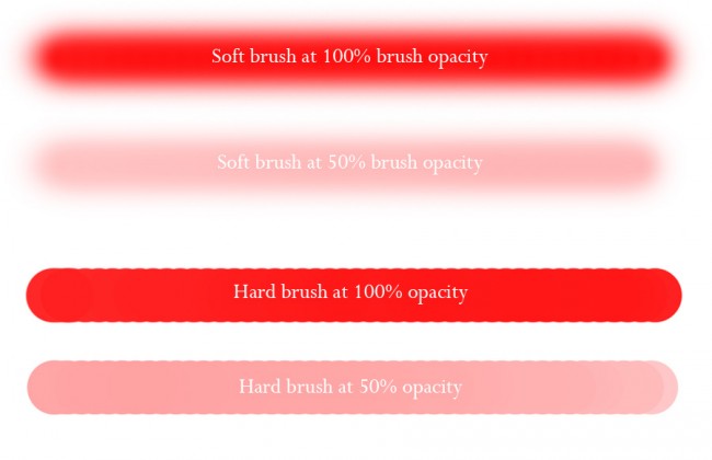 hard versus soft brushes in pse