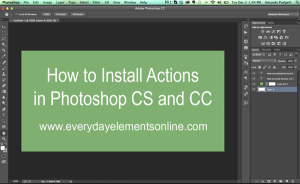 How to Install Actions in Photoshop CS